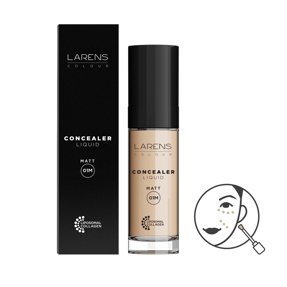 LARENS Concealer Liquid Matt 01M (Light 01) podkład do twarzy 10 ml 1 LARENS Concealer Liquid Matt 01M (Light 01) podkład do twarzy 10 ml