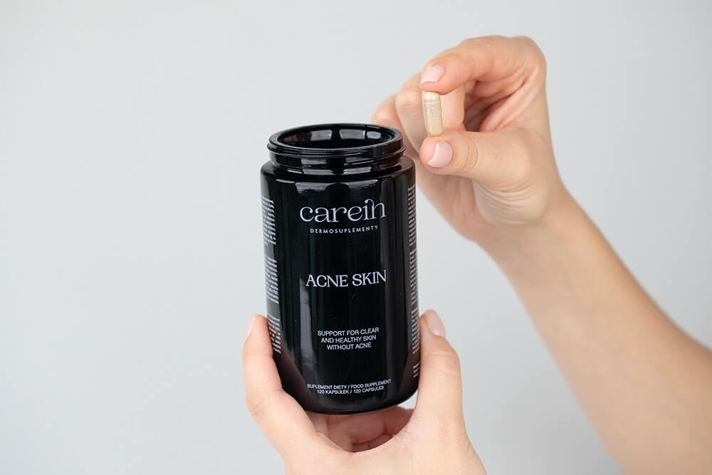 CAREIN ACNE SKIN-SUPLEMENT O DZIAŁANIU PRZECIWTRĄDZIKOWYM 120 KAPSUŁEK 1 CAREIN ACNE SKIN-SUPLEMENT O DZIAŁANIU PRZECIWTRĄDZIKOWYM 120 KAPSUŁEK